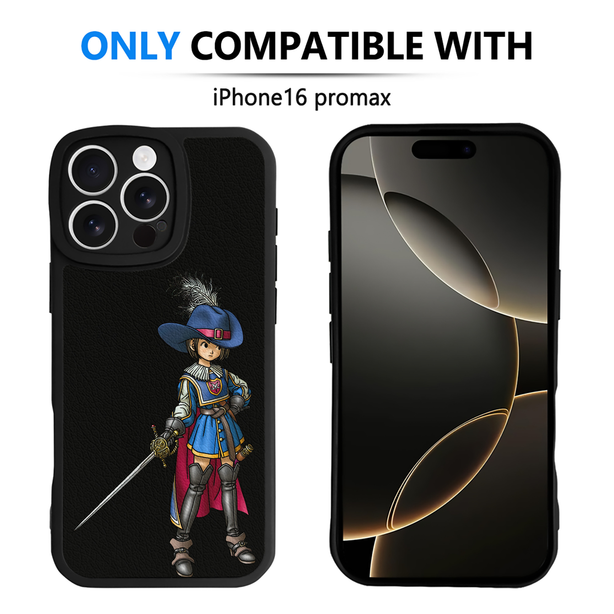 （画像用） ドラゴンクエスト Doragon Kuesuto Dragon Quest 【iPhone 16シリーズ対応】シリコンスマホケース（レザー調） 材質：シリコン